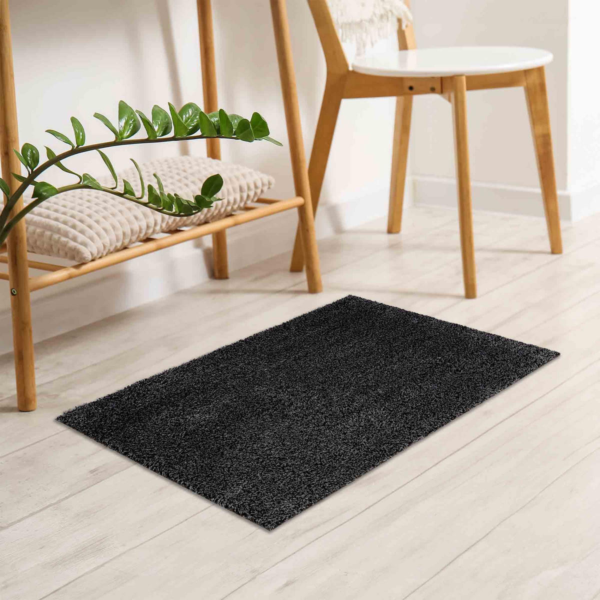 FUSSMATTE WASCHBAR QUARZIT - Anthrazit, Textil (40/60cm) - Astra