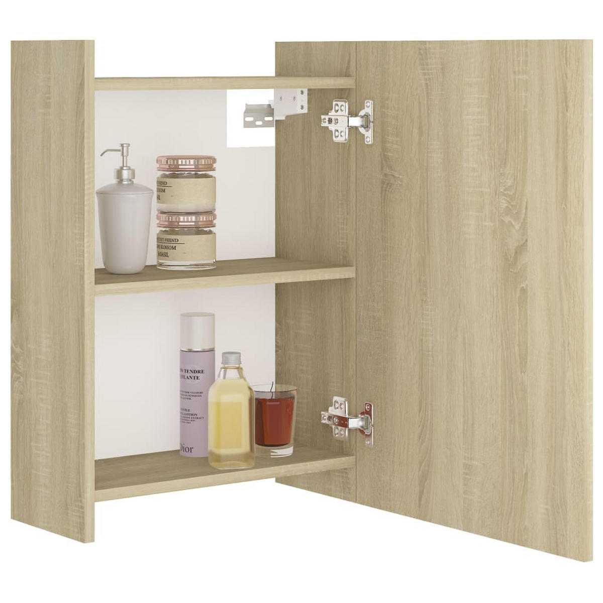 BAD-SPIEGELSCHRANK Sonoma-Eiche 62,5/20,5/64 Cm Holzwerkstoff - Braun, Holz (62.5/20.5/62.5cm) - vidaXL