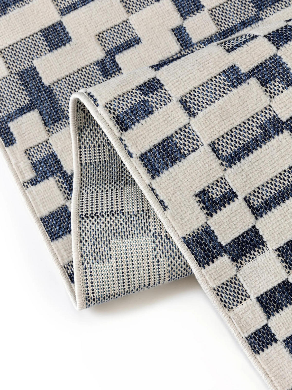 OUTDOORTEPPICH Kaleo Blau/Weiß 160x230 cm - Blau, Kunststoff (160/230cm) - benuta