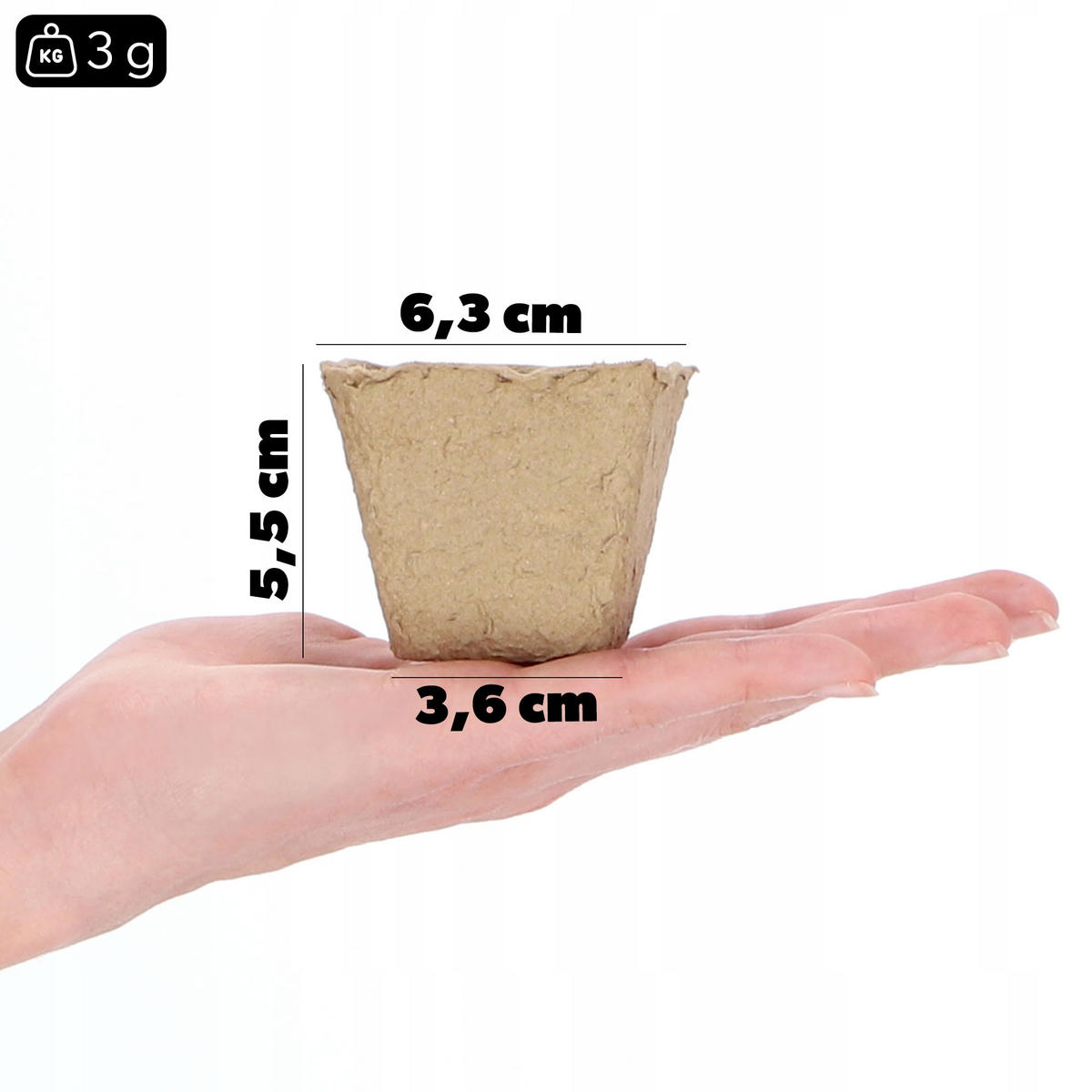 TORFTÖPFE 6 x 5 cm, 72 Stk. - Naturfarben, Naturmaterialien - KADAX