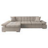 ECKSOFA Malwi, Seite: Links - Hellbraun, Holz/Textil (278/161cm) - MIRJAN24