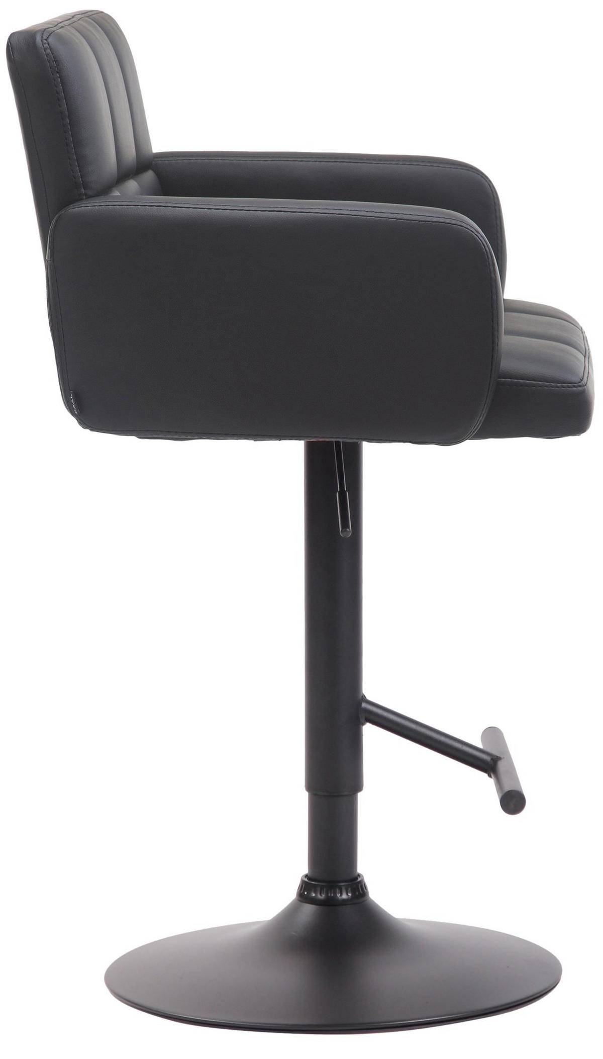 BARHOCKER Los Angeles 56x60x93 cm schwarz - Schwarz, Leder (60/93/56cm) - furnicato