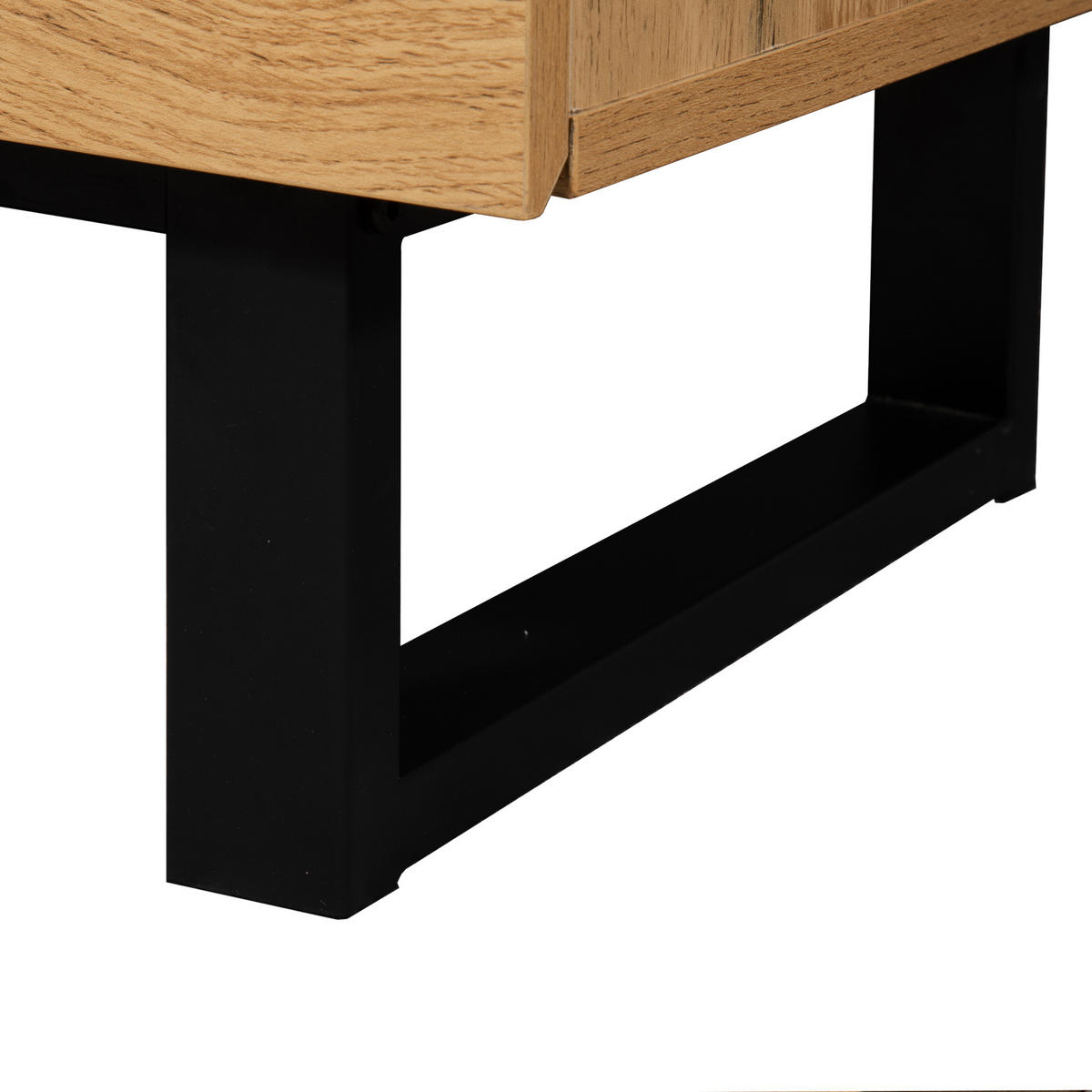 TV-SCHRANK 180 cm Holzmaserung - Schwarz/Grau, Holzwerkstoff (45.5/35/180cm) - Raumix
