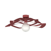 DECKENLEUCHTE Kami - Rot, Metall (60/60/15cm) - Lumicom