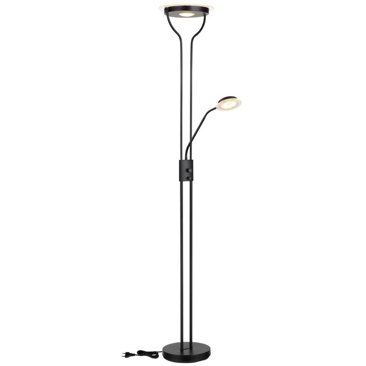 Globo Lighting STEHLEUCHTE BRIANT LED Metall Schwarz matt Lesefunktion ...