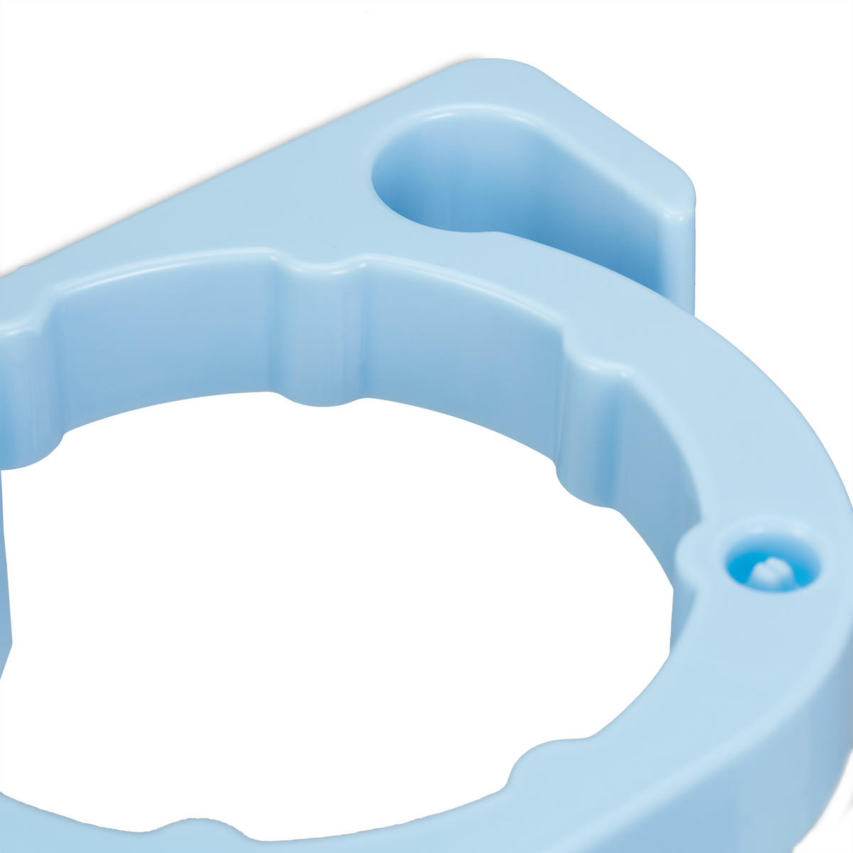 FÖHN-HALTERUNG - Hellblau, Kunststoff (30/9/10.5cm) - Relaxdays
