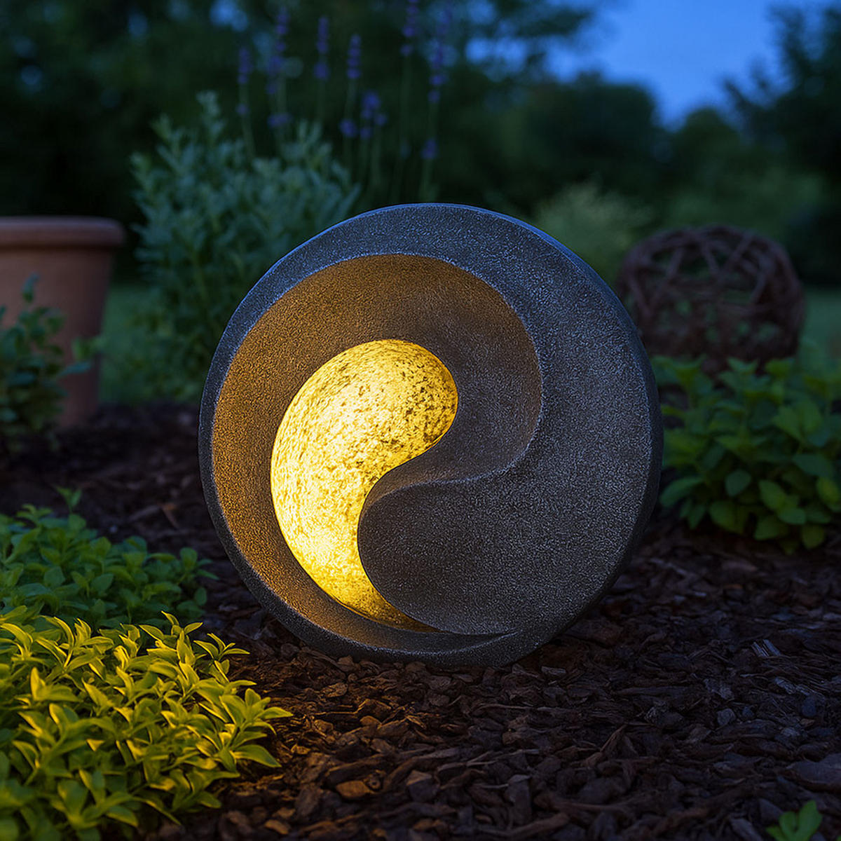 LED AUSSENLEUCHTE Skulptur Grau 2er Set - Grau, Kunststoff (29.5/11/29cm) - Globo Lighting