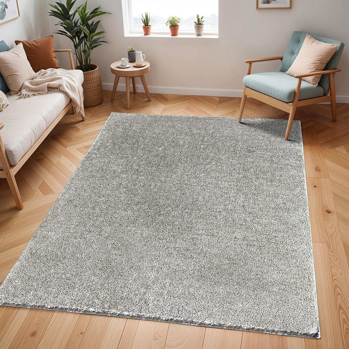 HOCHFLORTEPPICH 200/275 cm Grau - Dunkelgrau, Naturmaterialien/Kunststoff (200/275cm) - LIVABLISS