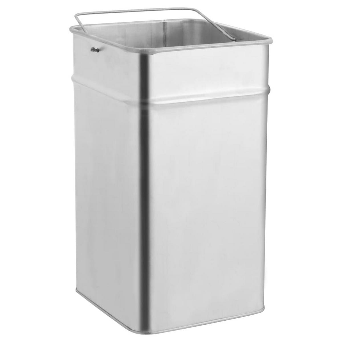 STANDASCHENBECHER für Draußen 36L Edelstahl 24x24x61 cm Silber - Silberfarben, Metall (24/61/24cm) - DELUKE