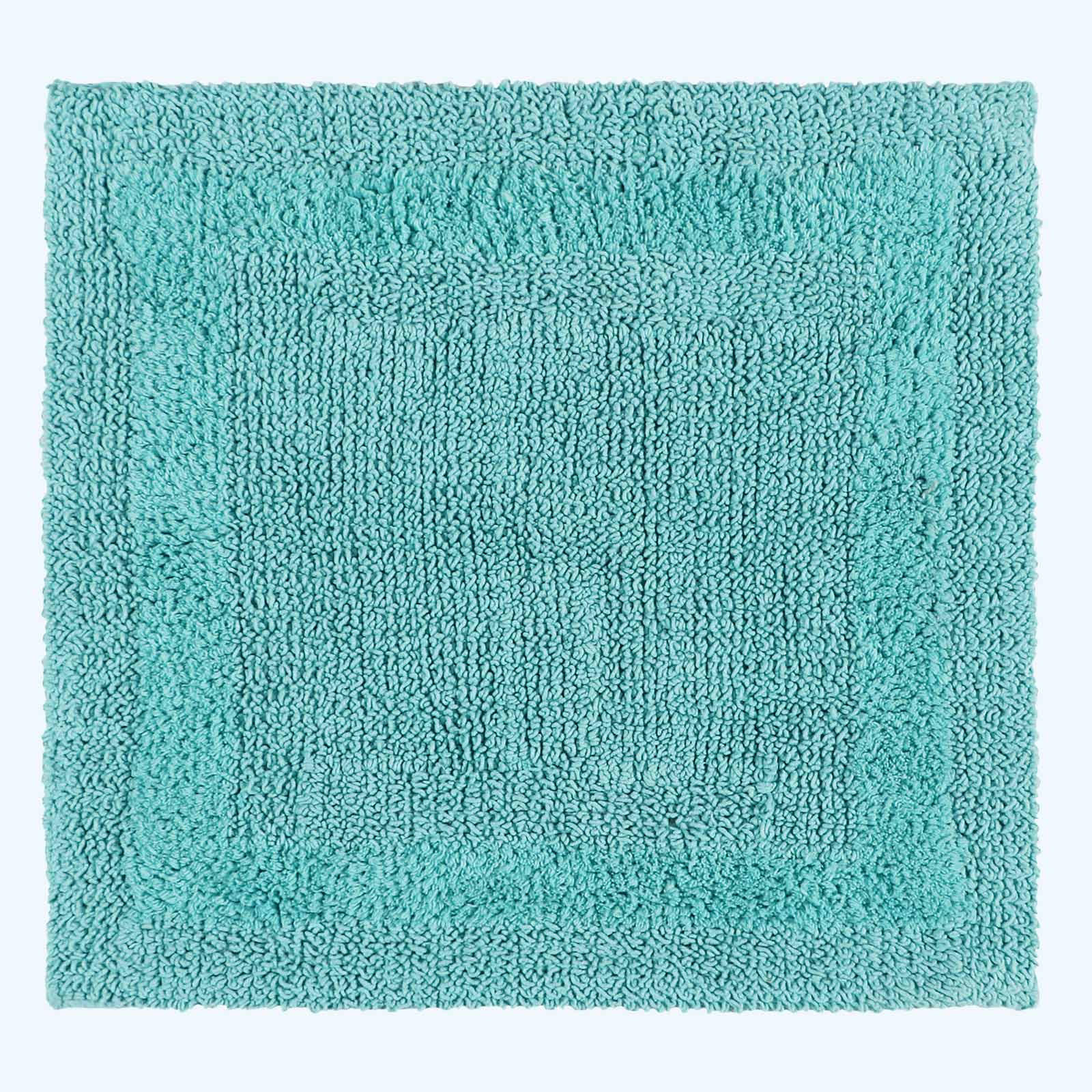 DUSCHVORLEGER 50/50 cm, 100% Baumwolle, wendbar - Hellblau, Textil (50/50cm) - Homescapes