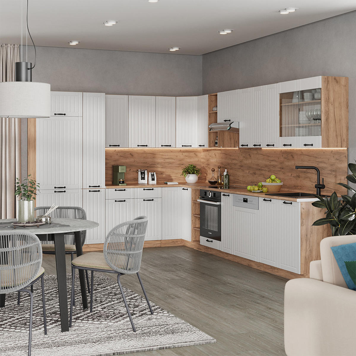 Honigeiche/Weiß, Holzwerkstoff (347/81.6/60cm) - Vicco