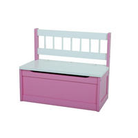KINDER-TRUHENBANK Emil 2er-Set Stauraum Holz Pink 50x60x30cm - Pink, Holz (60/50/30cm) - DELUKE