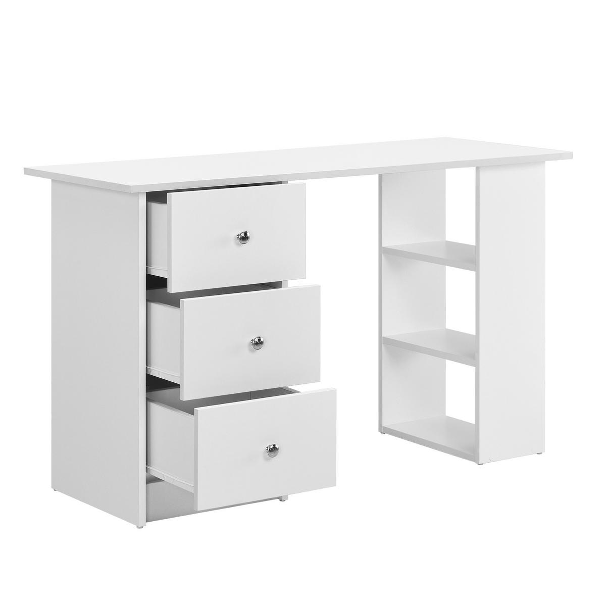 SCHREIBTISCH Lemberg - Weiß, Holzwerkstoff (49/120/72cm) - [en.casa]