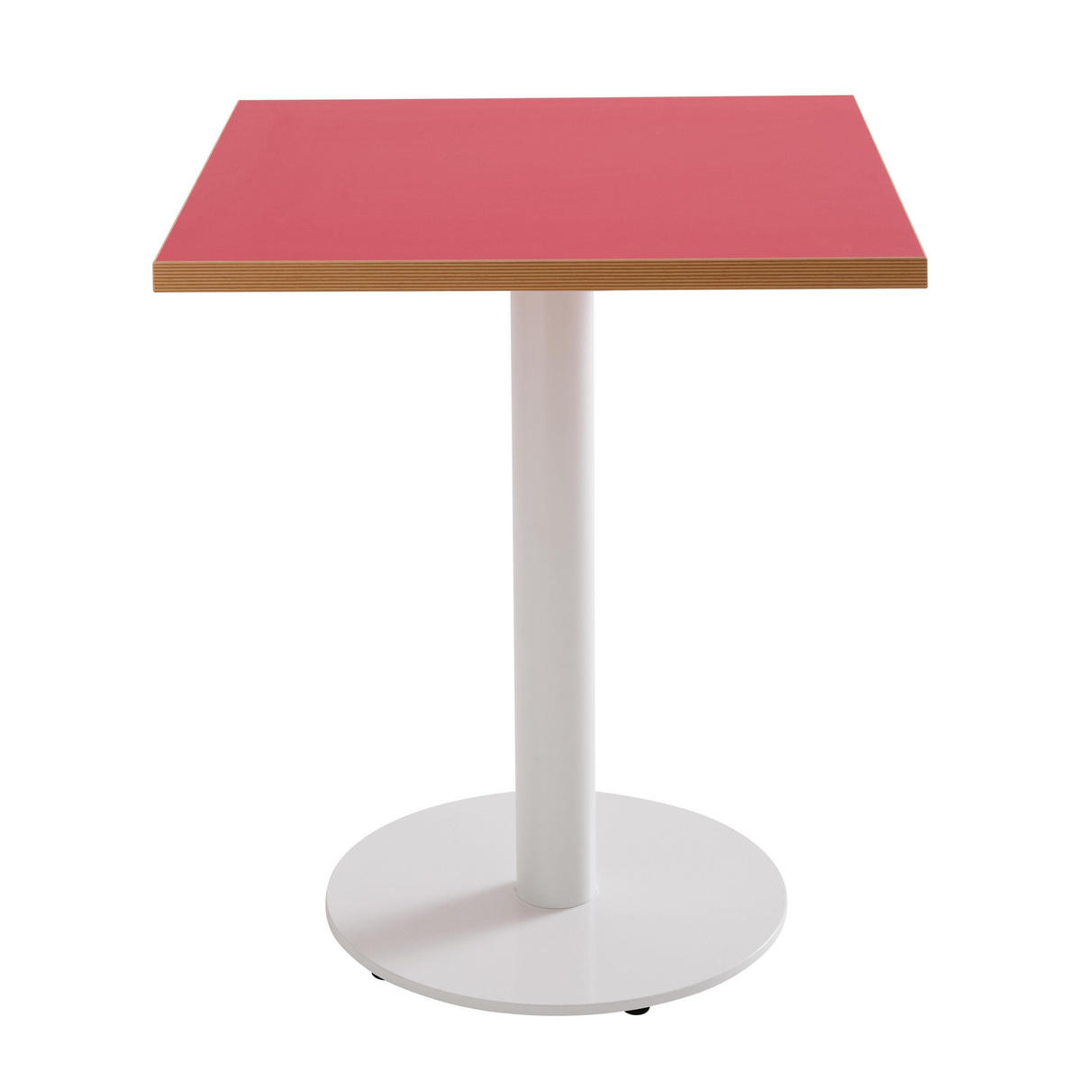 TISCHPLATTE quadratischer 60 cm, Rot - Rot, Holz (60/2.5/60cm) - Oviala