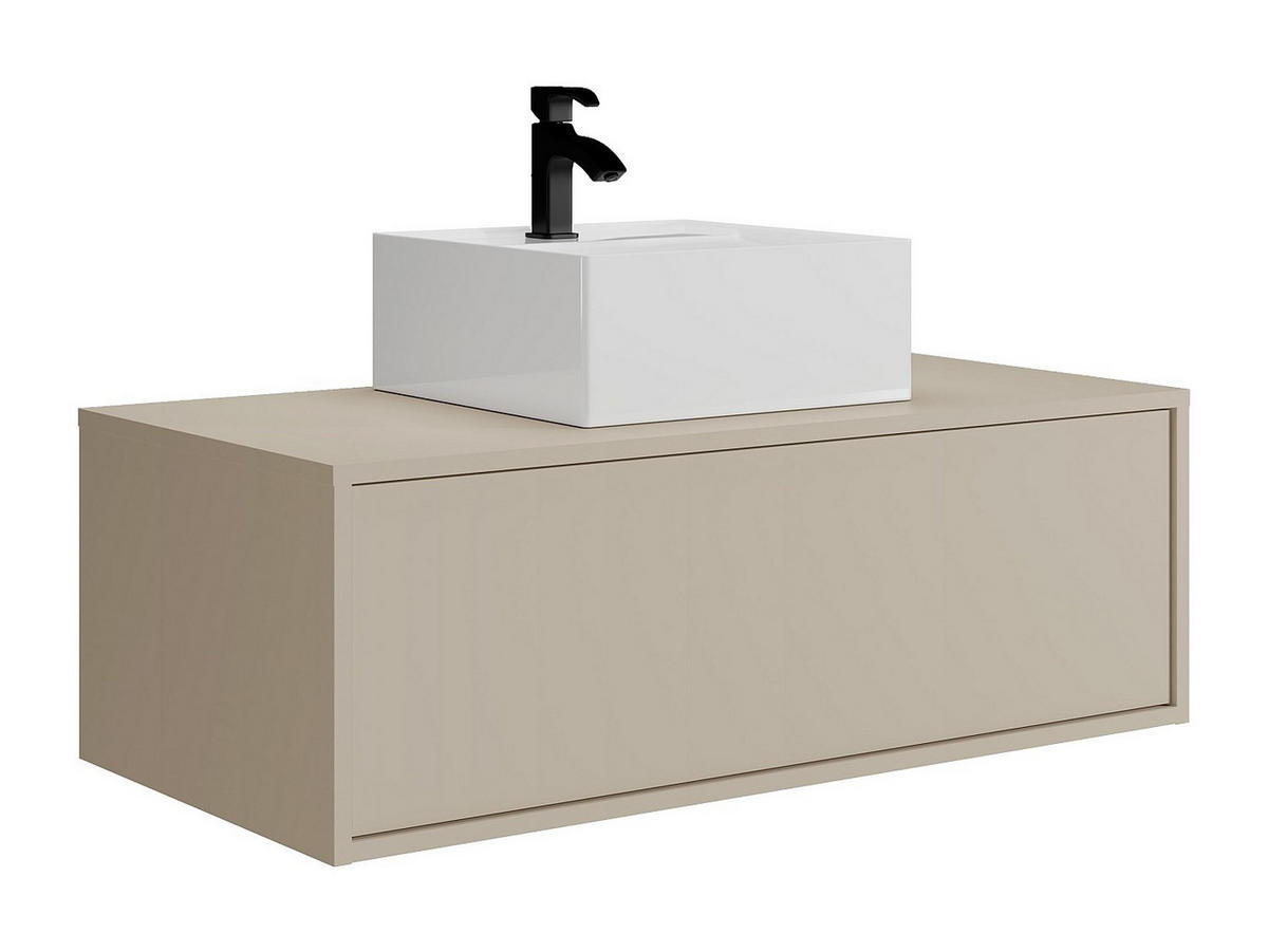 EINZELWASCHTISCH - 94 cm x 47 cm - Holz, Platte - Beige - TEANA - Beige, Holz (94/32/47cm) - Vente-Unique