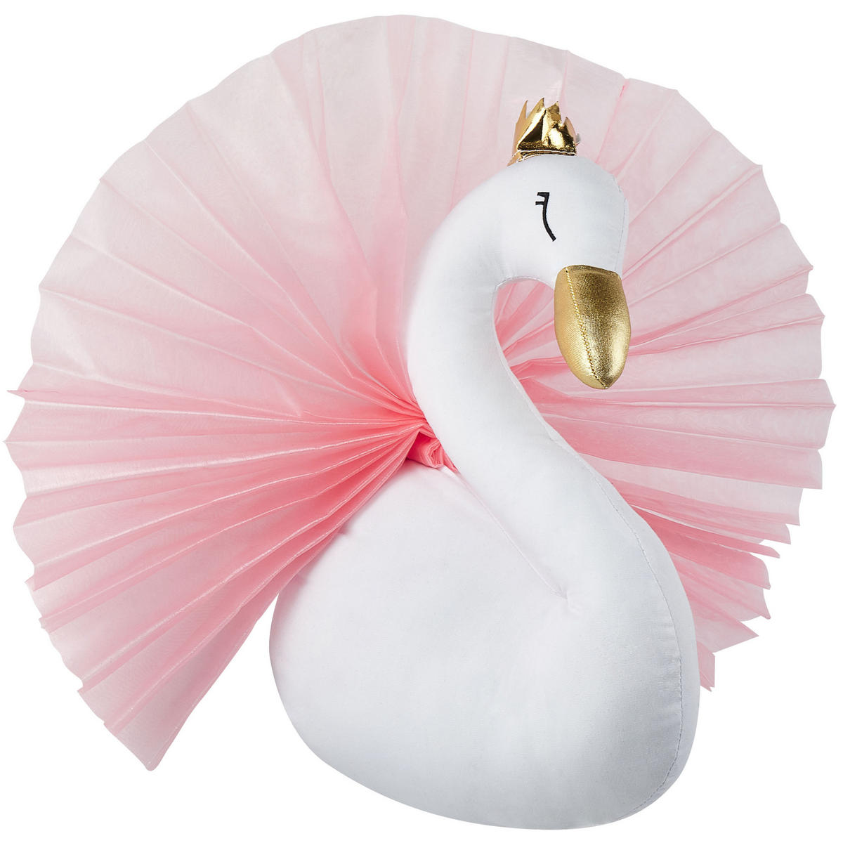 WANDDEKORATION cremeweiß/rosa Odetta - Weiß, Textil (22/32/15cm) - Beliani