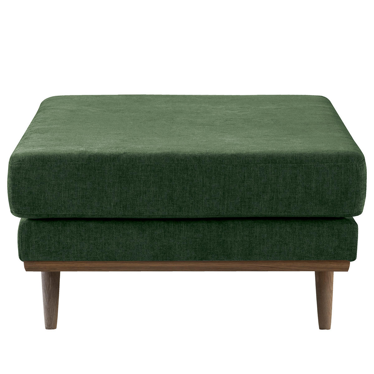 HOCKERBANK - Dunkelgrün/Eichefarben, Eichenholz/Textil (180/43/81cm) - home24