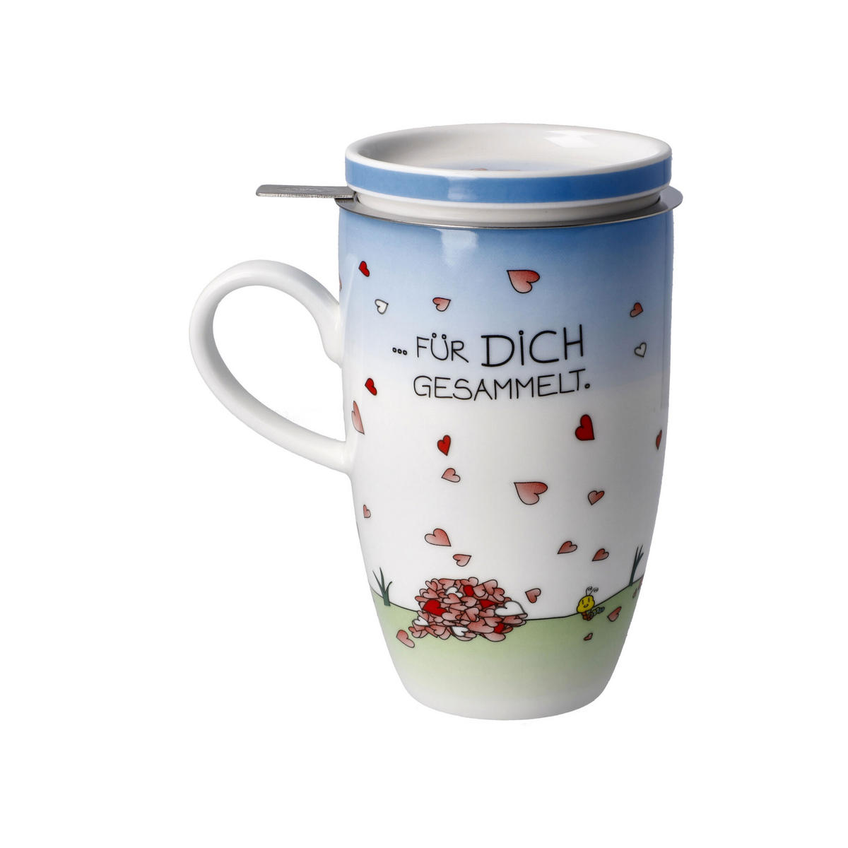 TEETASSE Der kleine Yogi - Für Dich gesammelt, Fine Bone China, Bunt, 450 ml - Multicolor, Keramik (0.45L) - Goebel