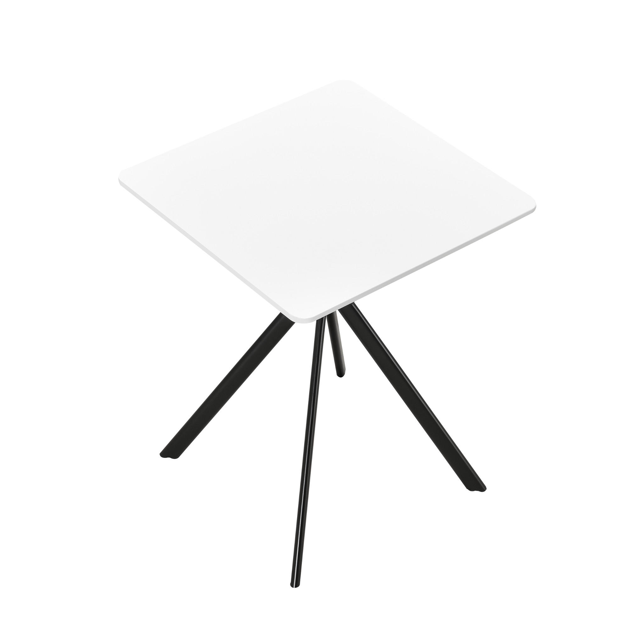 ESSTISCH Ankara - Weiß, Holzwerkstoff/Metall (60/60/75cm) - [en.casa]