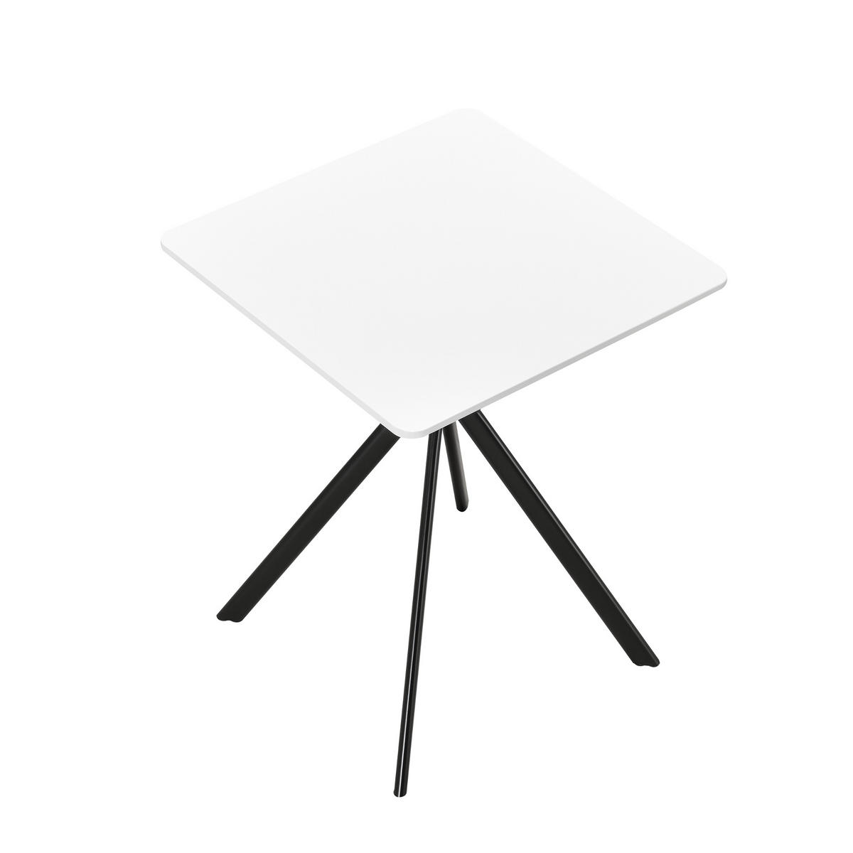 ESSTISCH Ankara - Weiß, Holzwerkstoff/Metall (60/60/75cm) - [en.casa]