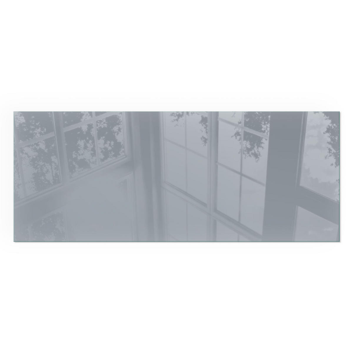 GLASPLATTE für Kamin 125x50 cm - Grau, Glas (125/50/0.4cm) - TULUP