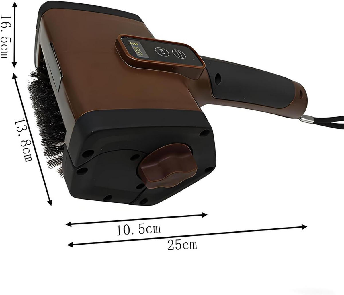GRILLBÜRSTE Elektrische & Kunststoff Braun-Schwarz, Braun - Dunkelbraun, Kunststoff (14cm) - Authentics