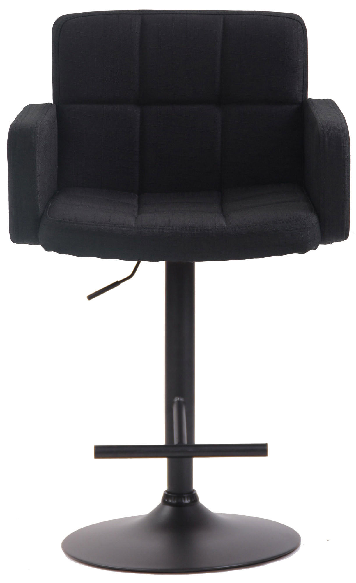 BARHOCKER Stoff schwarz - Schwarz, Textil/Metall (60/93/56cm) - CLP