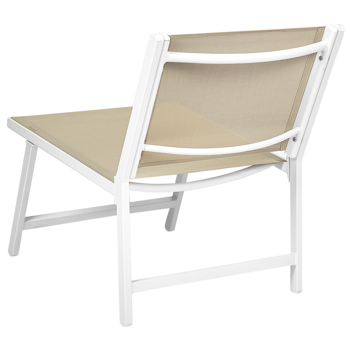 GARTENSTUHL Beige Marceddi - Beige/Weiß, Textil (54/70/60cm) - Beliani