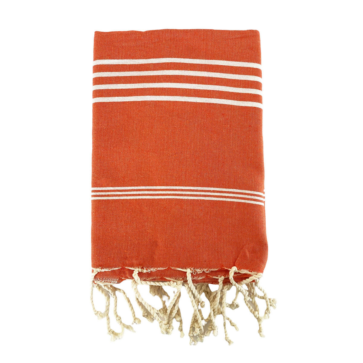 HAMAMTUCH Kolora Orange 100x200 190g/m² - Orange, Textil (100/200cm) - LE COMPTOIR DE LA PLAGE