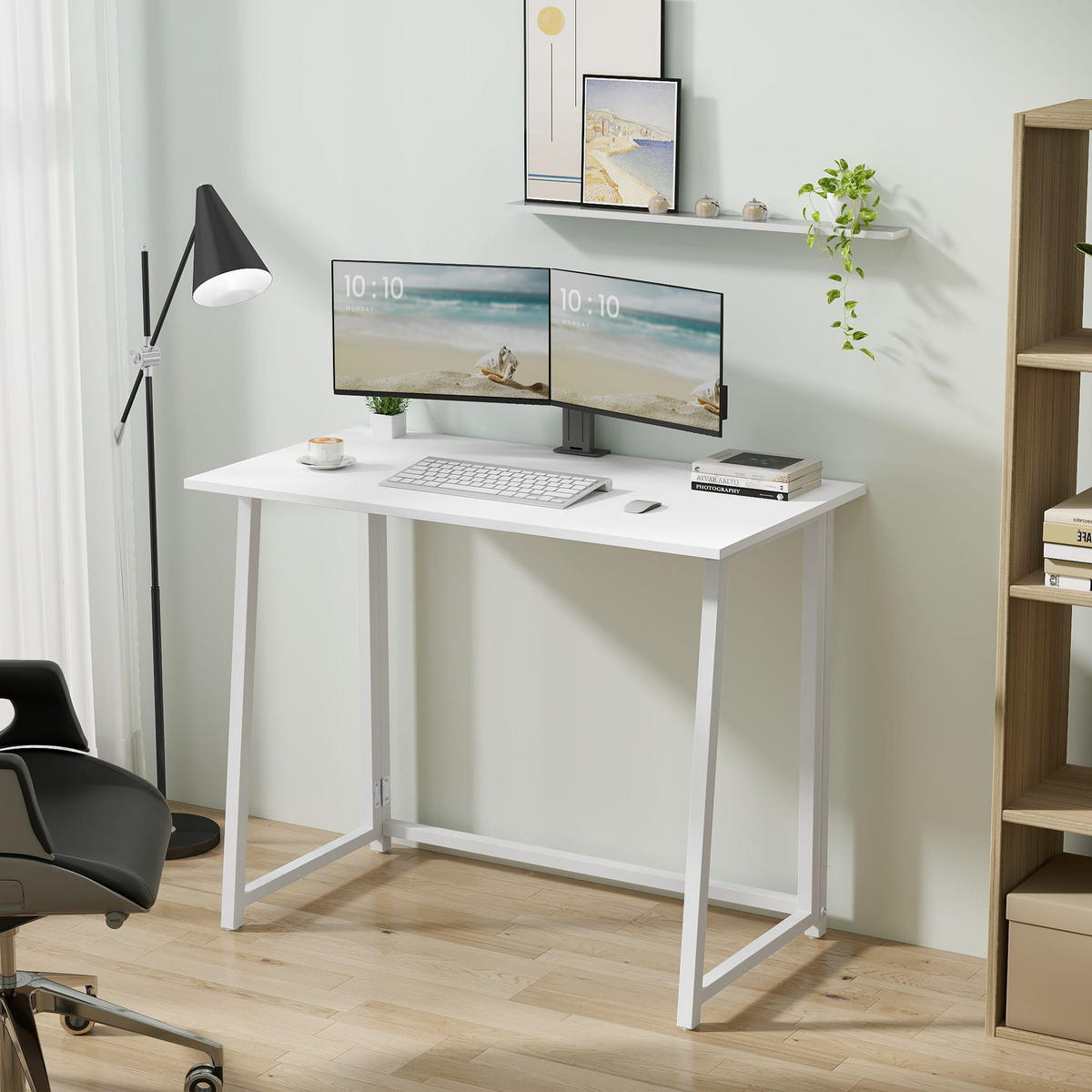 SCHREIBTISCH in weiß - Weiß, Holzwerkstoff (80/40/75cm) - Home Collective