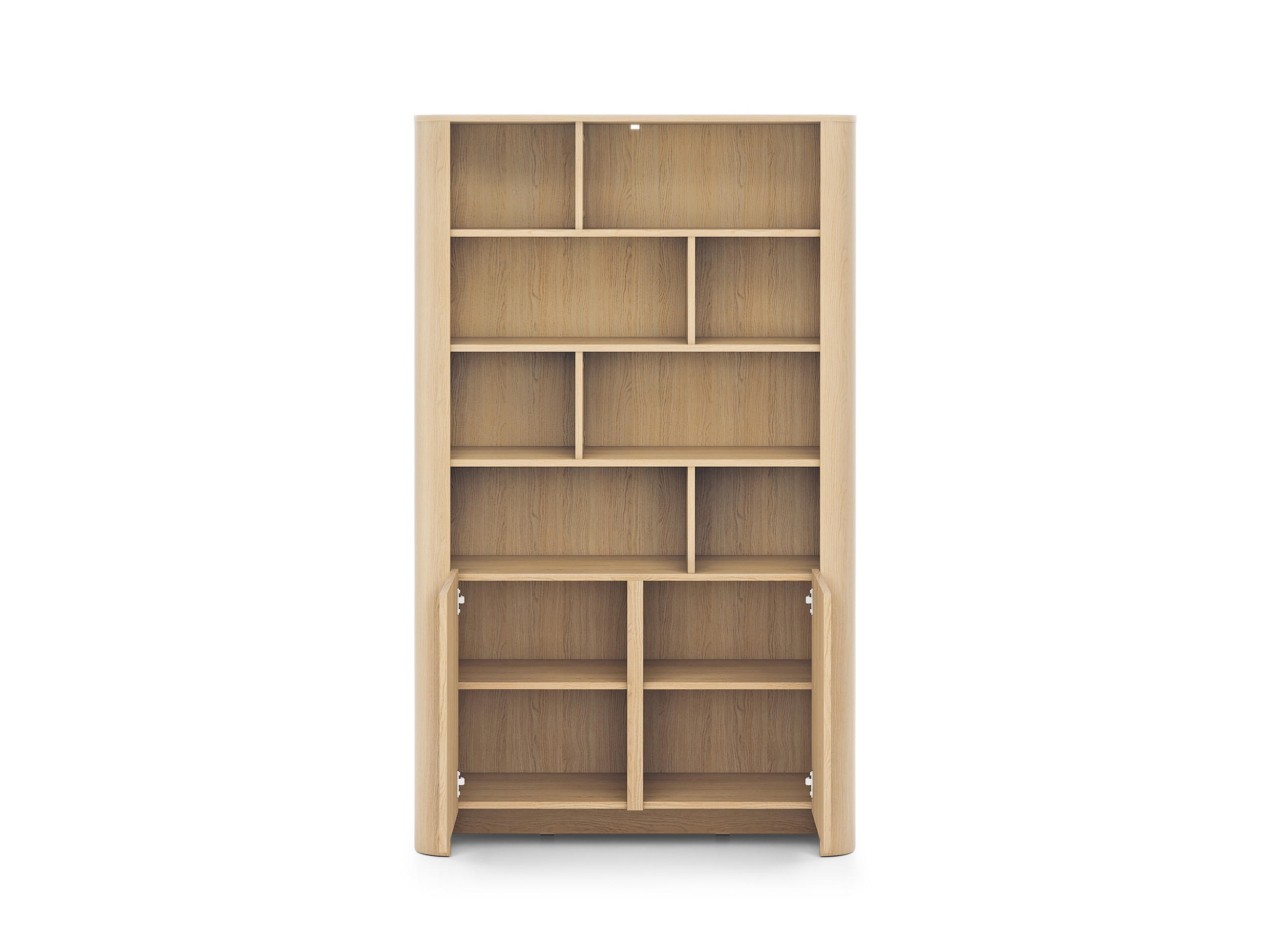 BÜCHERREGAL Fari Eiche Vincenza - Hellbraun/Schwarz, Holzwerkstoff (103/170/39cm) - Bettso