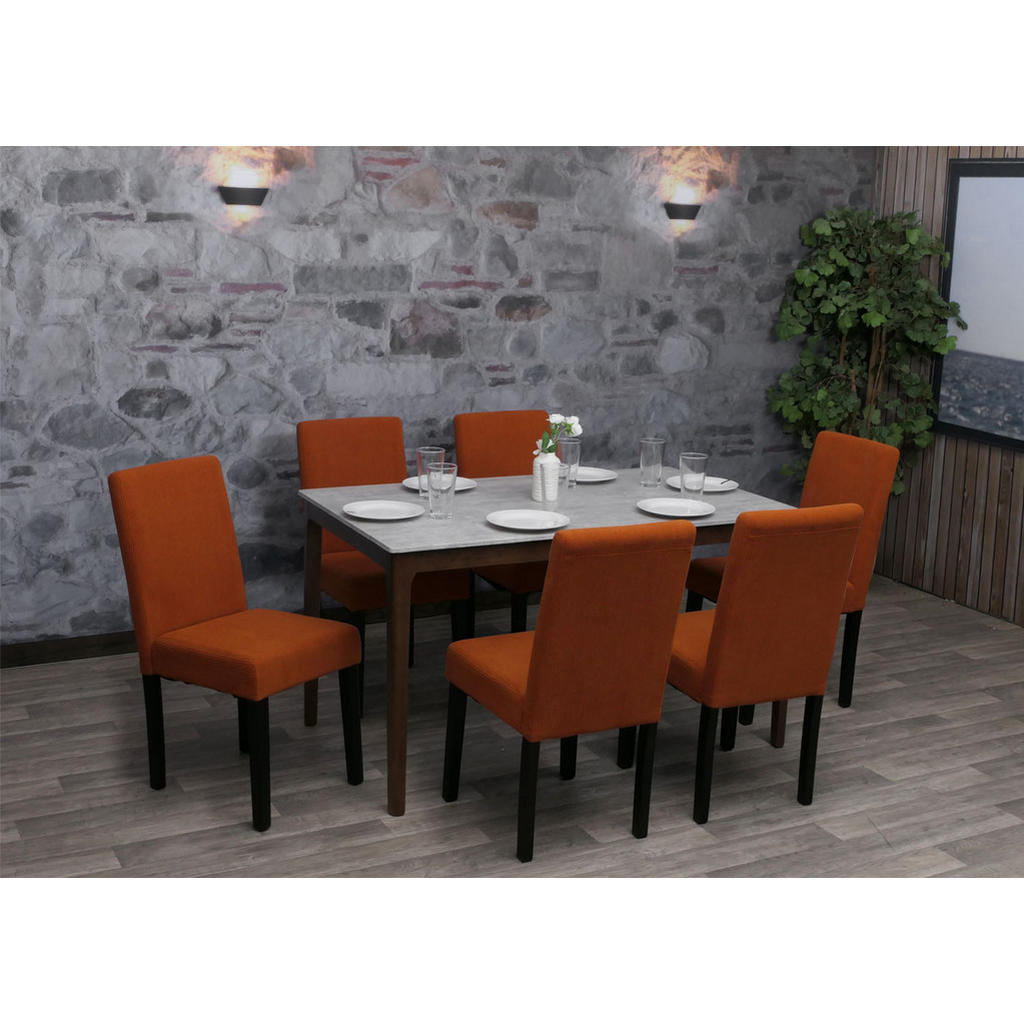 Thumbnail - MCW Esszimmerstuhl, Orange, Textil, 42x90x50 cm, Esszimmer, Stühle, Esszimmerstühle, Vierfußstühle