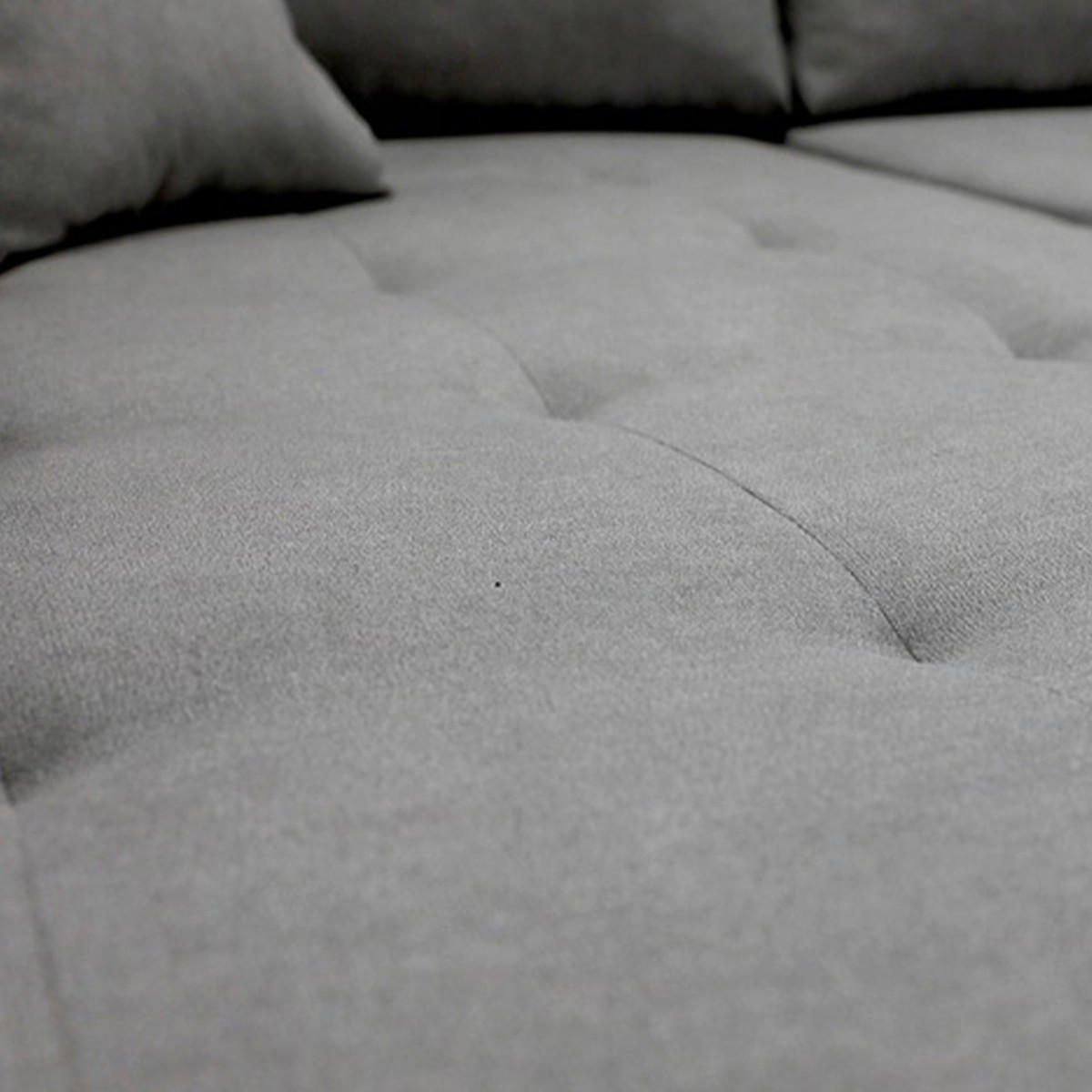 PANORAMASOFA Jonas 5 Sitzplätze Grau - Grau, Holzwerkstoff (350/85/185cm) - Petits-meubles