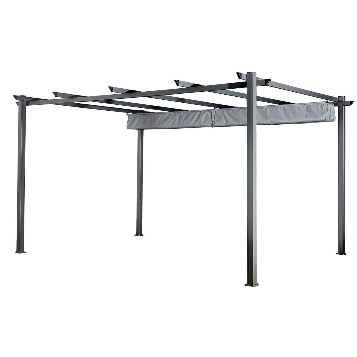PERGOLA Cassis Grau 405/298.5/227 cm - Grau, Textil (298.5/227/405cm) - Happy Garden