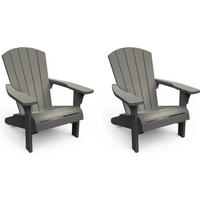 GARTENSTUHL Adirondack Troy - 2er Set - Grau, Kunststoff (80/96.5/85cm) - Keter
