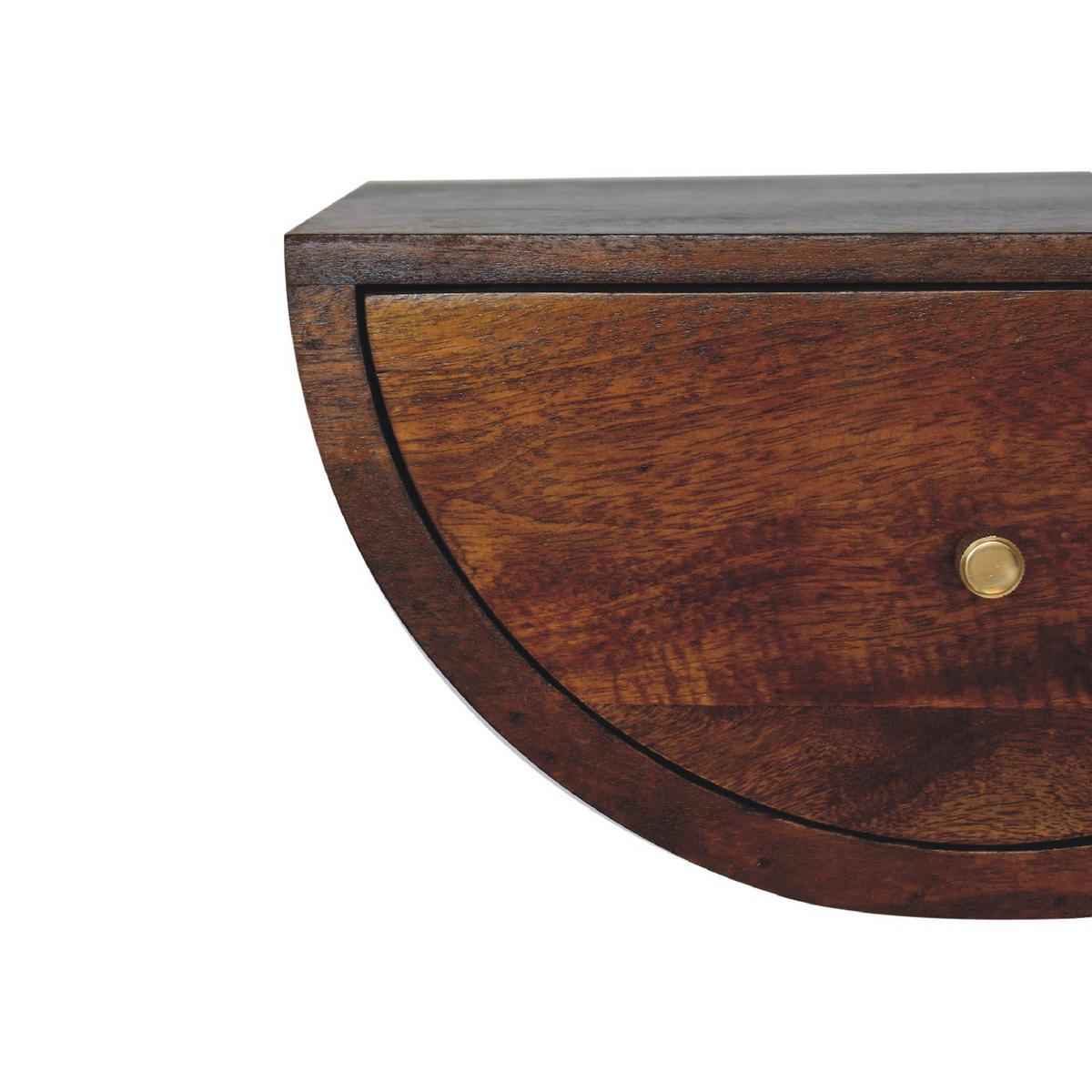 NACHTTISCH Levitate - Kastanienfarben/Messingfarben, Holz/Metall (45/23/32cm) - Artisan Furniture