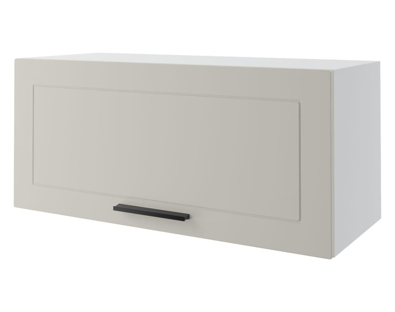 KLAPPHÄNGESCHRANK Kvantum W4B/80-AV Vanille Matt / Weiß Matt 80 / 32,5 / 36cm - Creme/Weiß, Holz/Holzwerkstoff (80/36/32.5cm) - Feldmann-Wohnen