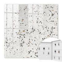 SCHLÜSSELBOX Weiß 30x30 cm – Türöffnung nach rechts - Moderne Textur - Grau, Metall (30/30/5cm) - TULUP