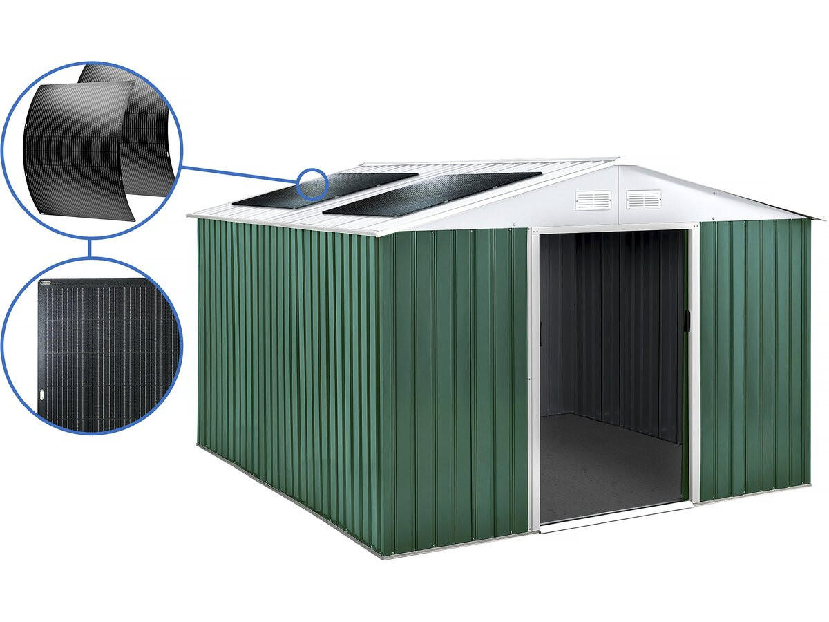 METALL-GARTENHAUS rosas Grün - Grün, Metall (330/210/309cm) - Habitat Garten