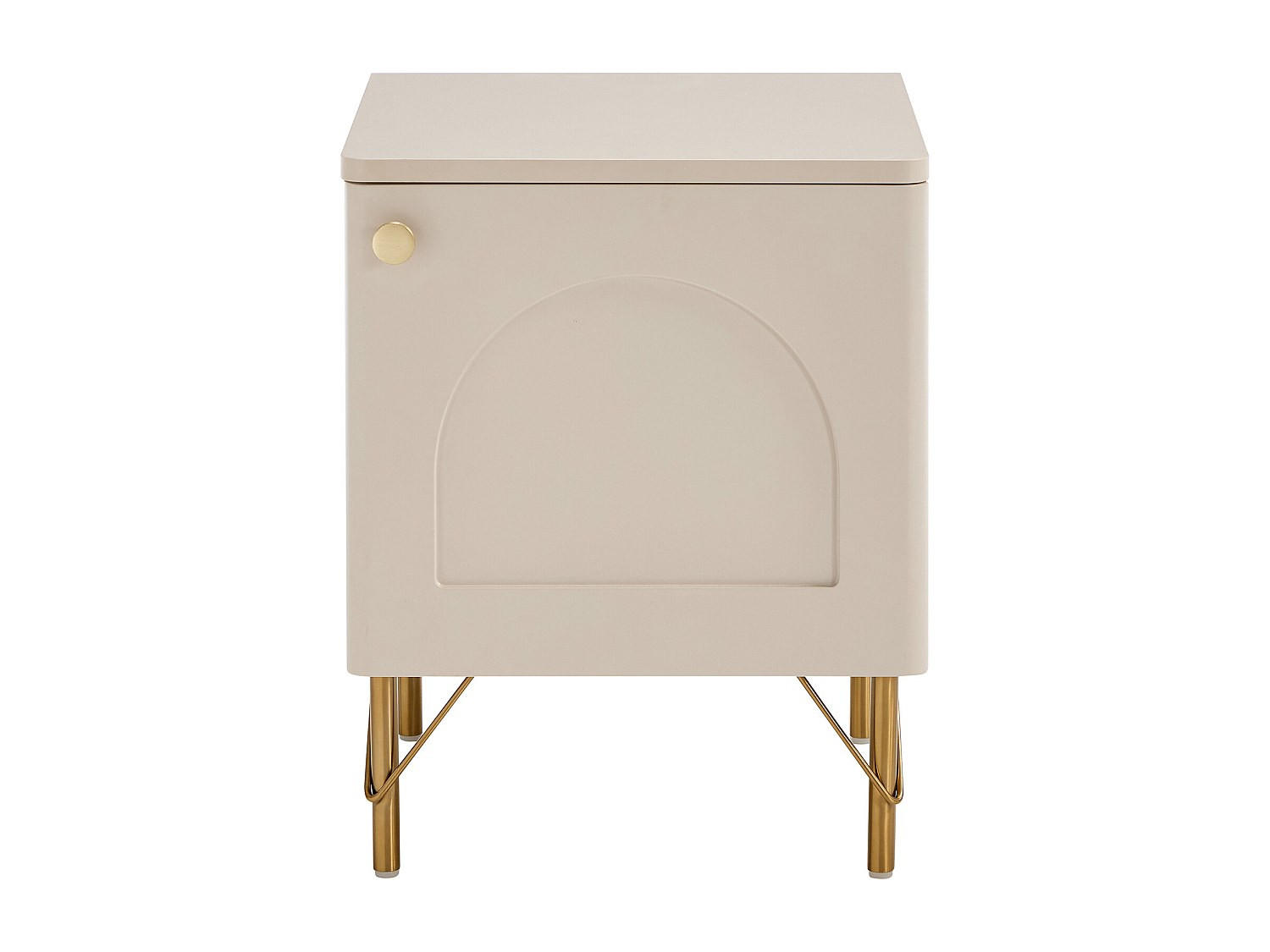 NACHTTISCH - 40 cm x 40 cm - holz - beige, goldfarben Alobara - Beige/Goldfarben, Holz (40/50/40cm) - Vente-Unique
