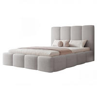 POLSTERBETT LANDARE 200x200 cm Silbergrau Samt (Stoff Melody) - mit Bettkasten und Lattenrost - Silberfarben, Holzwerkstoff/Textil (200/200cm) - Ravio