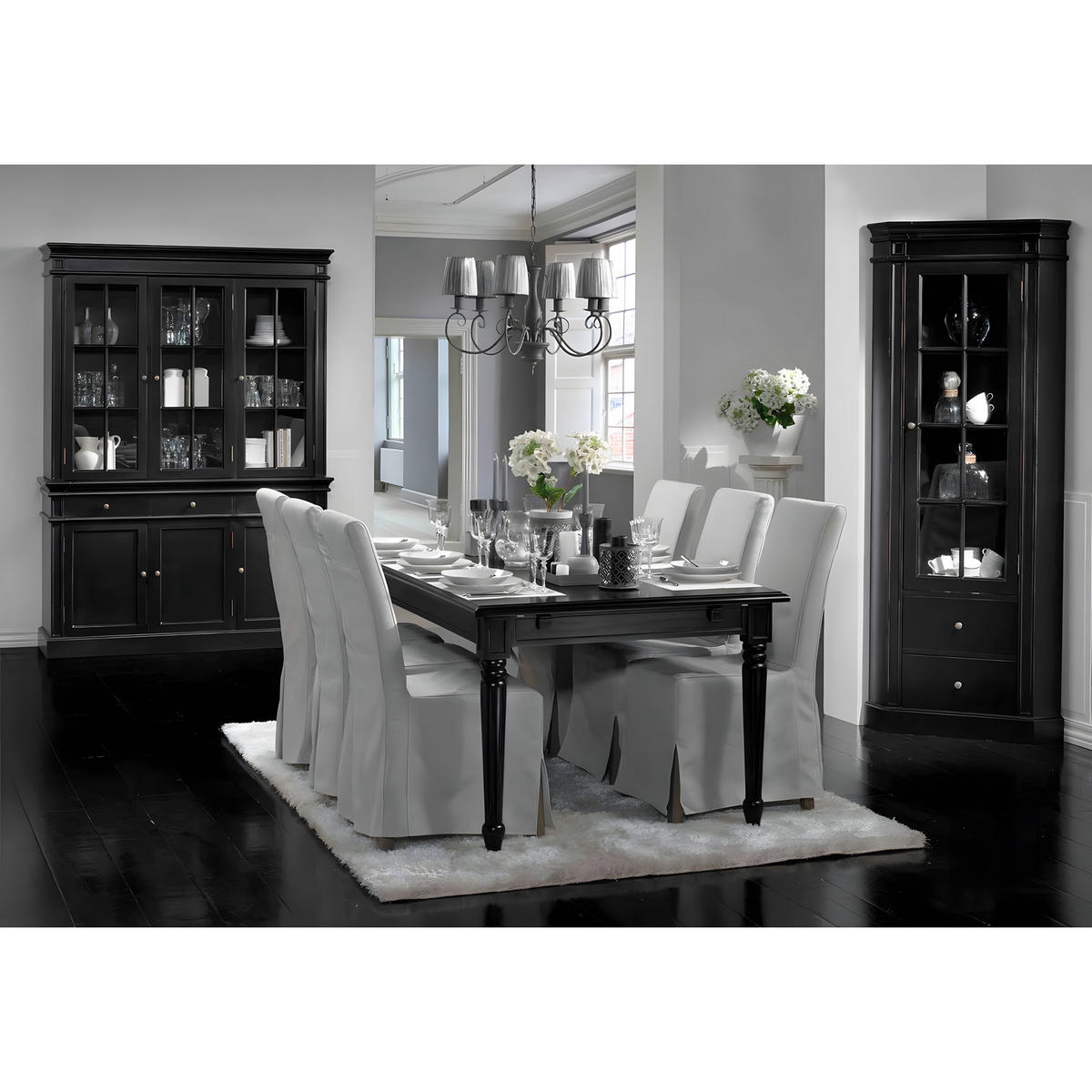 SIDEBOARD antik schwarz - Schwarz, Holz (186/86/45cm) - ebuy24