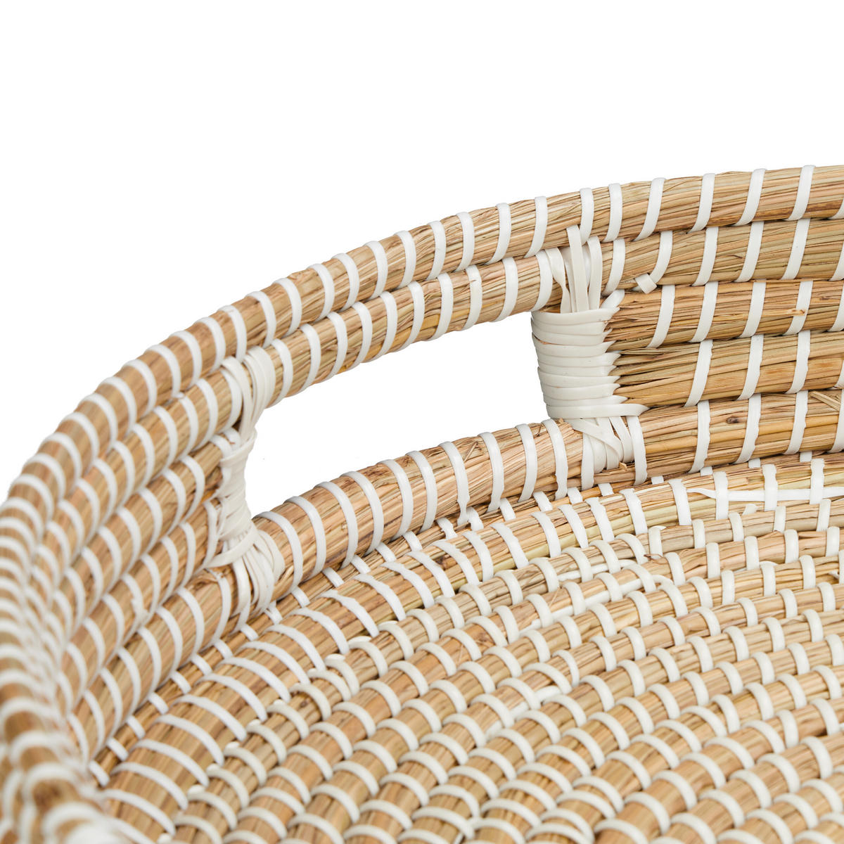 SERVIERTABLETT - Hellbraun, Kunststoff/Textil (43/10/43cm) - Relaxdays