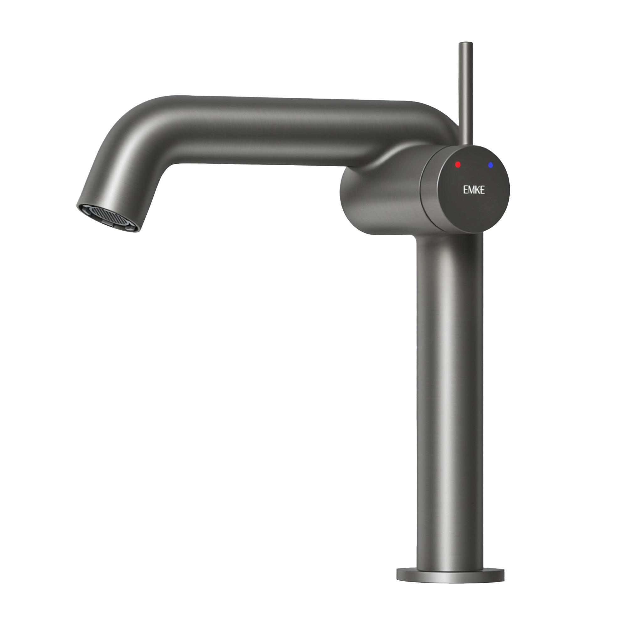 WASCHTISCHARMATUR Ventilkernzertifizierung Anthrazit Matt 15cm - Anthrazit, Metall (20/7.6/22.2cm) - EMKE