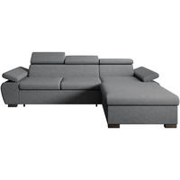 ECKSCHLAFSOFA Coco mit verstellbare Kopfstützen, dunkelgrau, rechts - Dunkelgrau, Textil (273/191cm) - Beautysofa