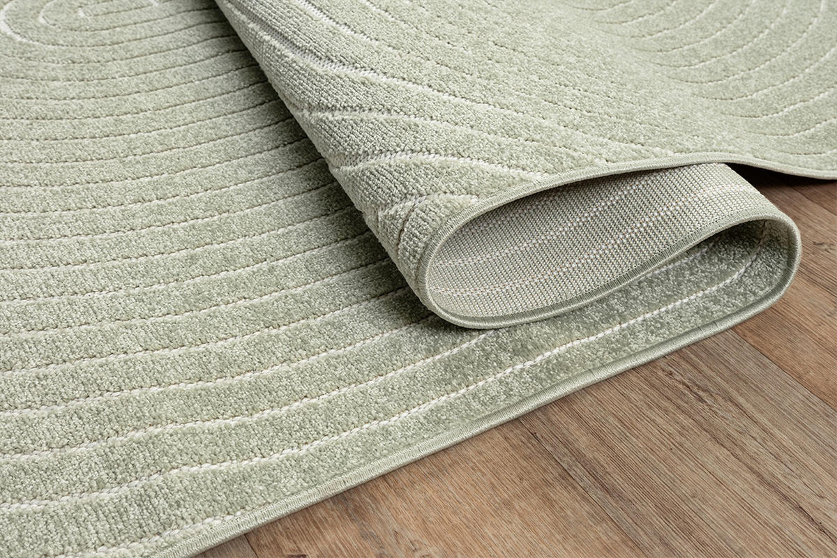 TEPPICH Outdoor Geometrisch MEZEN Polypropylen Grün 80 x 150 cm - Grün, Textil (80/150cm) - KADIMA DESIGN