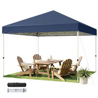 GARTENPAVILLON 300 x 300 cm Wasserdicht UV-Schutz 50+ Blau - Blau, Textil (300/265/300cm)