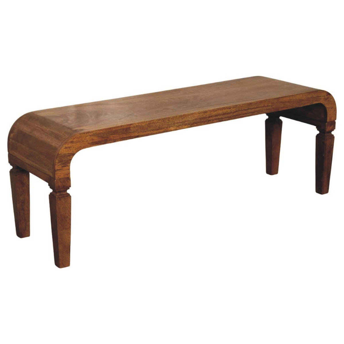 LAVICE s povrchovou úpravou medová karamelová, 2 dvojité sedáky, hnědá. - hnědá, dřevo (35/120/43cm) - Artisan Furniture