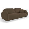 SOFA LOOP Schlaffunktion & Bettkasten PUR-Schaum Schwarze Kunststofffüße skandinavischer Stil lose Rückenkissen freistehend 234x112x86 cm Brown - Braun, Holz/Textil (234/86/112cm) - DomoHome