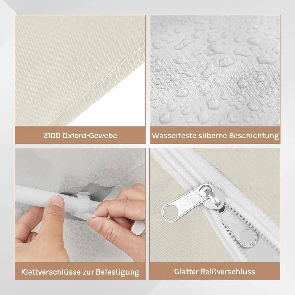 PAVILLON 3x3 m, Gartenpavillon mit Seitenwänden Moskitonetz - Beige, Metall (300/250/300cm) - Woltu